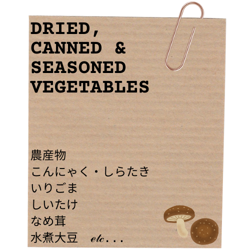 Dried, Canned & Seasoned Vegetables