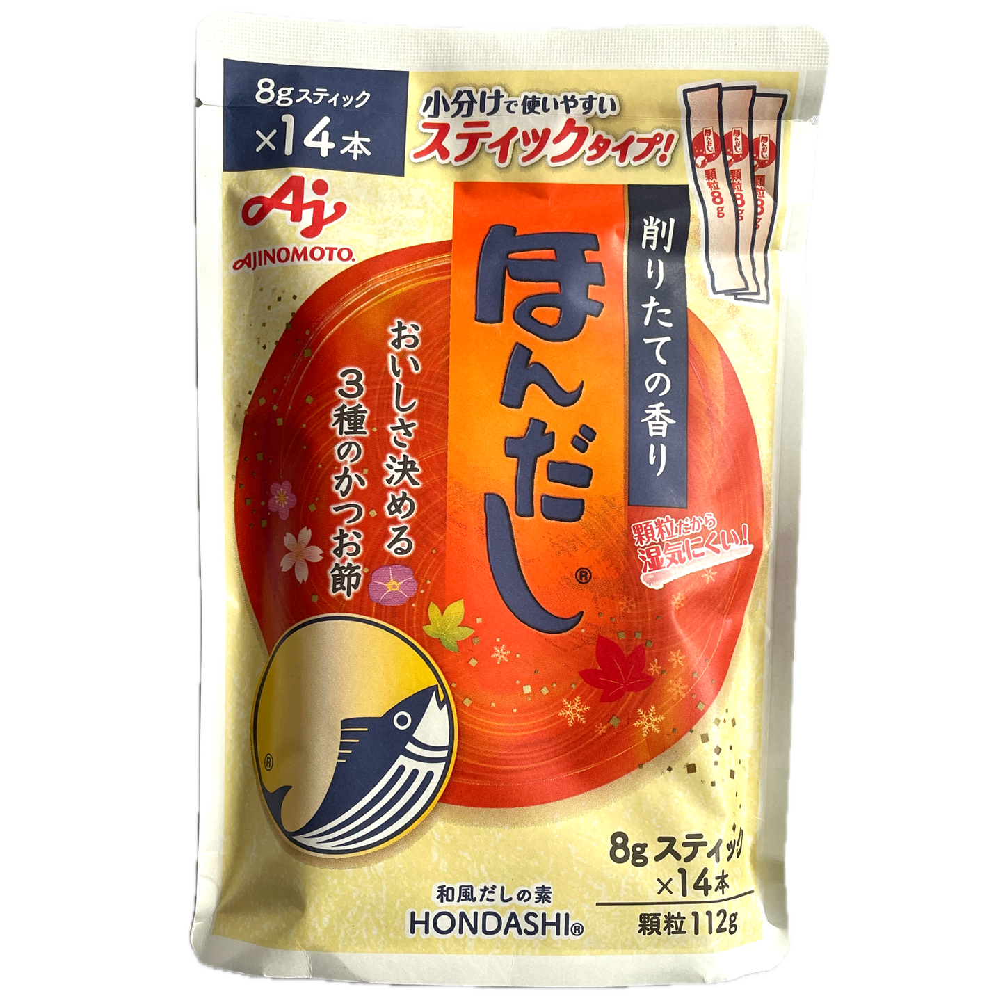 AJINOMOTO Hondashi 112g (8g x 14pcs) / 味の素 ほんだし 顆粒112g (8g x 14スティック)