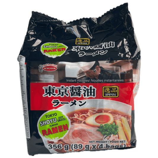 Acecook Ippin Tokyo Shoyu Flavour Instant Ramen 89g x 4 bags / エースコック 逸品 東京醤油ラーメン 袋 4食入 - RiceWineShop