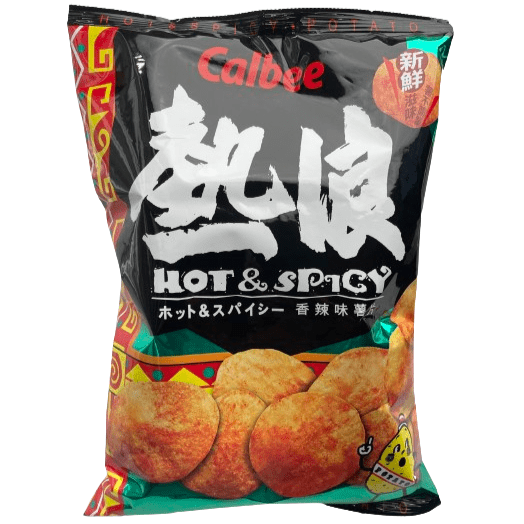 Calbee Netsurou Hot & Spicy Potato Crisps 105g / カルビー 熱浪ホット＆スパイシー ポテトチップス 105g - RiceWineShop