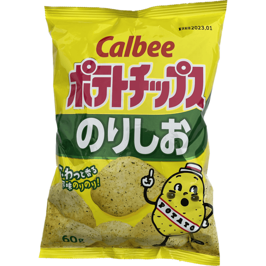Calbee Potato Chips Norishio 60g カルビー　ポテトチップス　のりしお　60G - RiceWineShop