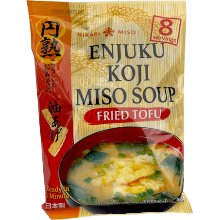 Hikari Miso Enjuku Koji Miso Soup Fried Tofu 8 servings / ひかり 円熟こうじのおみそ汁 油あげ 8食入 - RiceWineShop