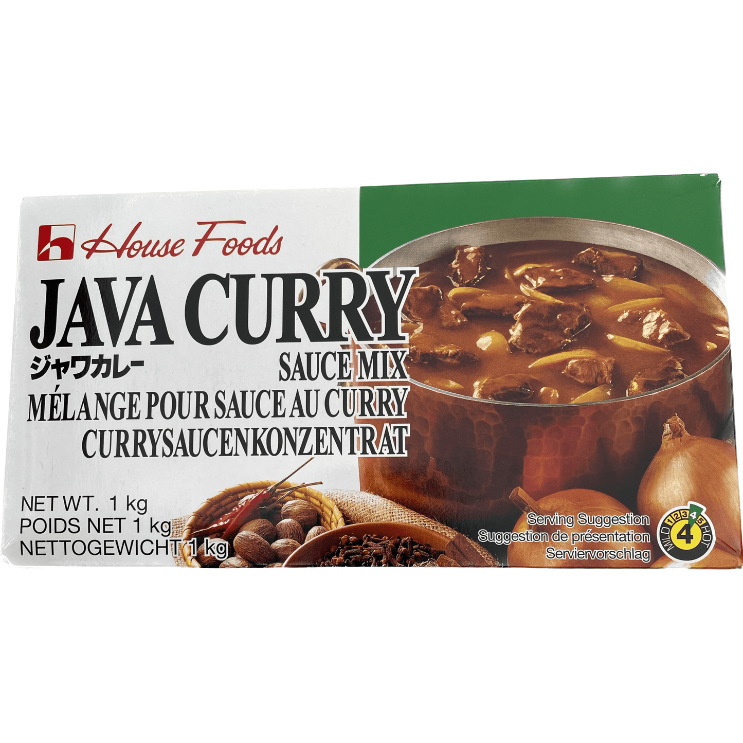 House Commercial Size Java Curry (Medium Spicy) ハウス 業務用サイズ ジャワカレー 中辛 1kg - RiceWineShop