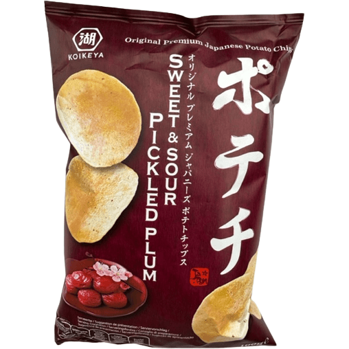 Koikeya Potato Chips Sweet & Sour Pickled Plum 100g / コイケヤ ポテチ 甘酸っぱい梅 100g - RiceWineShop