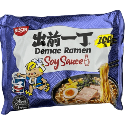 Nissin Demae Ramen Soy Sauce 100g 出前一丁 しょうゆ 100g - RiceWineShop