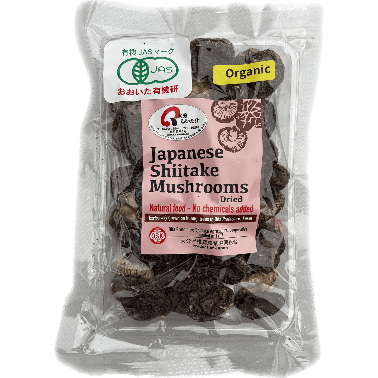 大分県産 有機しいたけ Organic Shiitake Mushrooms from Oita Prefecture 40g - RiceWineShop
