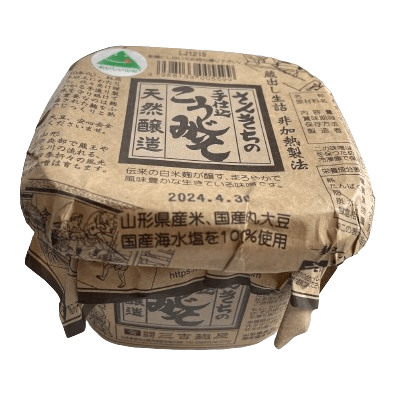 Sankichi Tejikomi Genmai Koji Miso 500g / さんきちの手仕込こうじみそ 天然醸造 500g - RiceWineShop