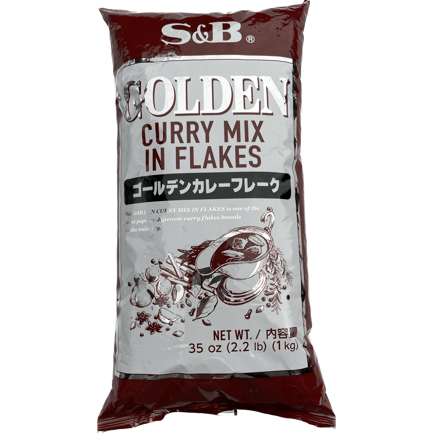 S&B Golden Curry Flakes S&B ゴールデンカレー フレーク 1㎏ - RiceWineShop