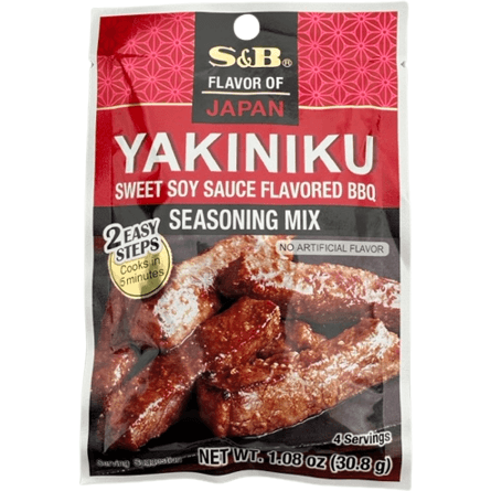 S&B Yakiniku Sweet Soy Sauce Flavoured BBQ Seasoning Mix 30.8g / S&B 甘口しょうゆ味焼肉シーズニングミックス 30.8g - RiceWineShop