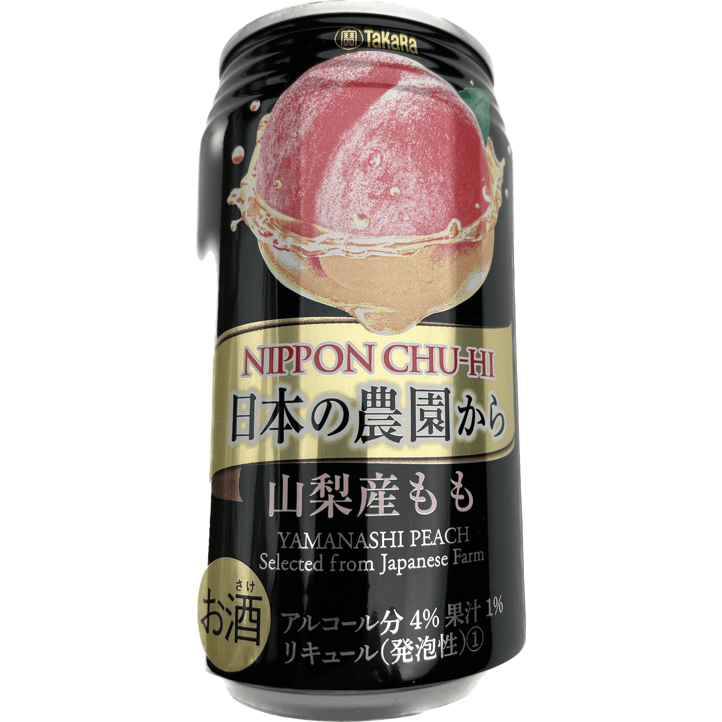 Takara canned chuhai peach from Yamanashi farm in Japan タカラ 缶チューハイ 日本の農園から山梨産もも 350ml - RiceWineShop