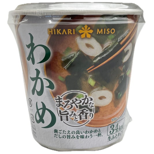 Hikari Cup Miso Soup Wakame 1 serving / ひかり味噌 みそ汁わかめカップ 一食分