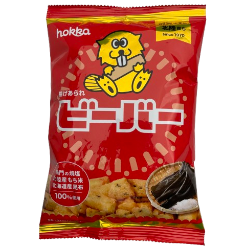 Hokka Beaver Rice Crackers 55g / 北陸製菓 Hokka 揚げあられビーバー 55g