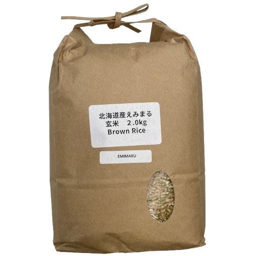 WAKKA Hokkaido Emimaru Brown Rice 2kg / WAKKA 北海道産えみまる玄米 2kg
