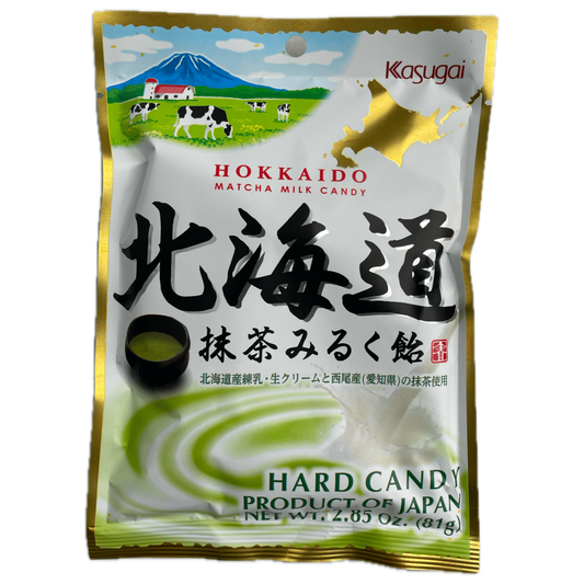 Kasugai Hokkaido Matcha Milk Candy 81g / 春日井 北海道抹茶みるく飴 81g - RiceWineShop