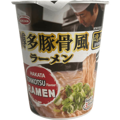 Acecook Ippin Hakata Tonkotsu Flavour Instant Ramen Cup 74g / エースコック 逸品 博多豚骨風ラーメンカップ 74g - RiceWineShop