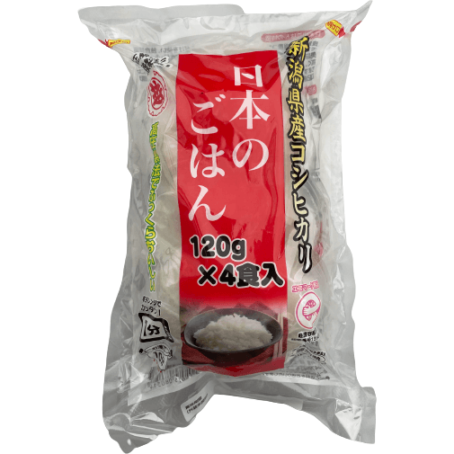 Echigoseika Nihon no Gohan Cooked Rice 120g x 4 / 越後製菓 日本のごはん 120g x 4食入 - RiceWineShop