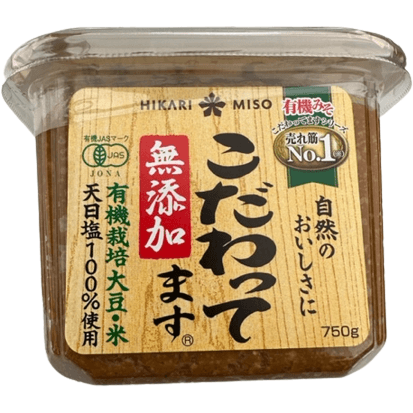 Hikari Kodawattemasu Miso (organic without additives) 750g / ひかり こだわってます味噌 (有機無添加) 750g - RiceWineShop