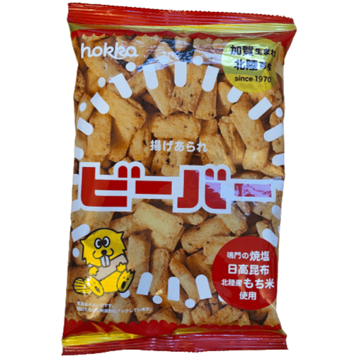 Hokka Beaver Rice Cracker 65g / 北陸製菓 Hokka 揚げあられビーバー 65g - RiceWineShop