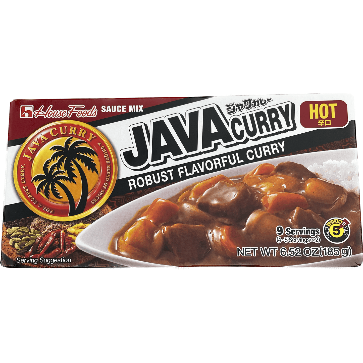 House Java Curry (Hot Spicy) ハウス　ジャワカレー　辛口　185g - RiceWineShop