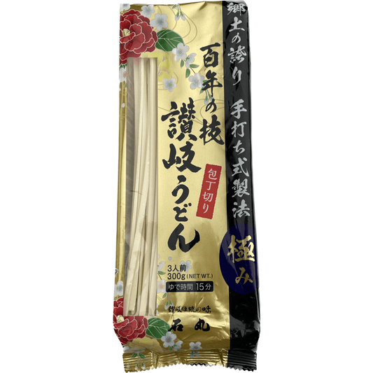 Ishimaru Sanuki Udon Knife Cut 石丸　百年の技　讃岐うどん　包丁切り　300g - RiceWineShop