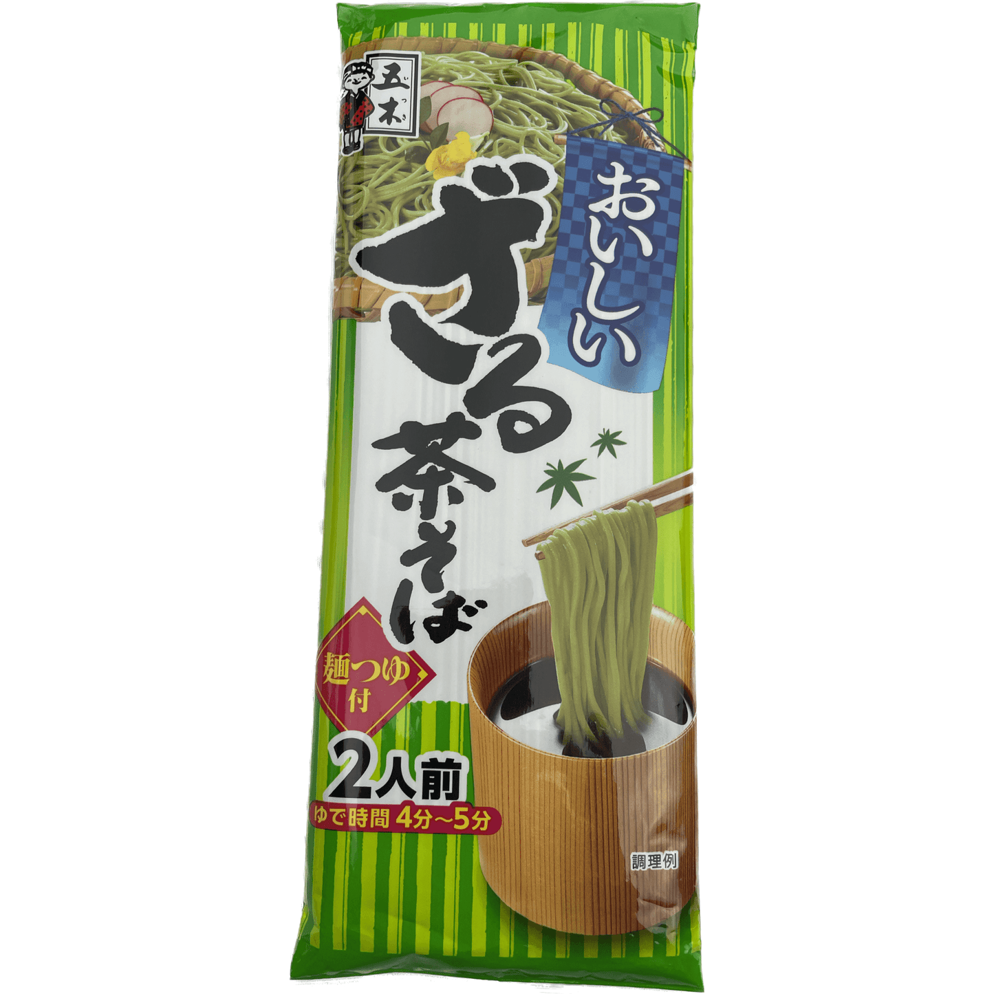 Itsuki Delicious Zaru Tea Soba Noodles for 2 People五木　おいしいざる茶そば　2人前 - RiceWineShop