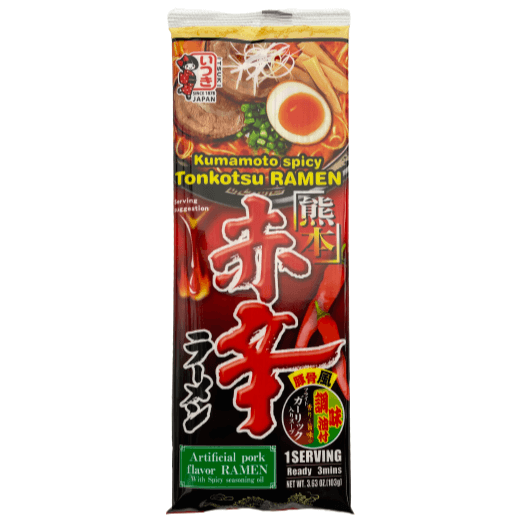 Itsuki Kumamoto Spicy Tonkotsu Ramen 1 serving *BEST BEFORE 04/08/23* / 五木 熊本赤辛ラーメン １人前 *賞味期限23年8月4日* - RiceWineShop