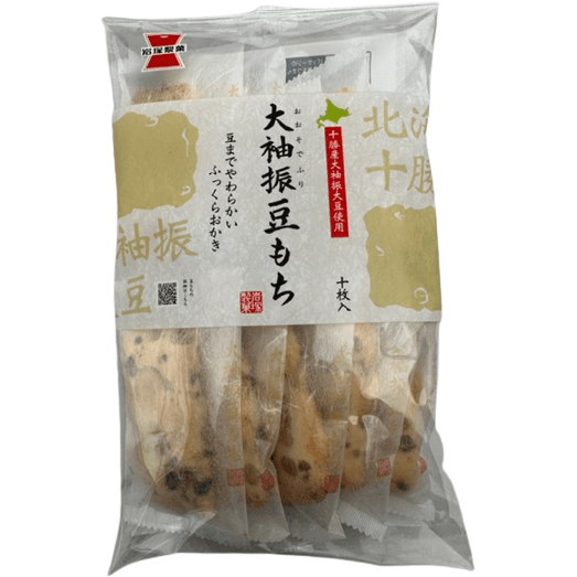 Iwatsukaseika Osodefuri Mamemochi Rice Crackers 10pcs / 岩塚製菓 大袖振豆もち 10枚 - RiceWineShop