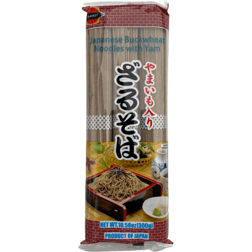 J-BASKET Buckwheat Noodles with Yam 300g / J-BASKET やまいも入りざるそば 300g - RiceWineShop