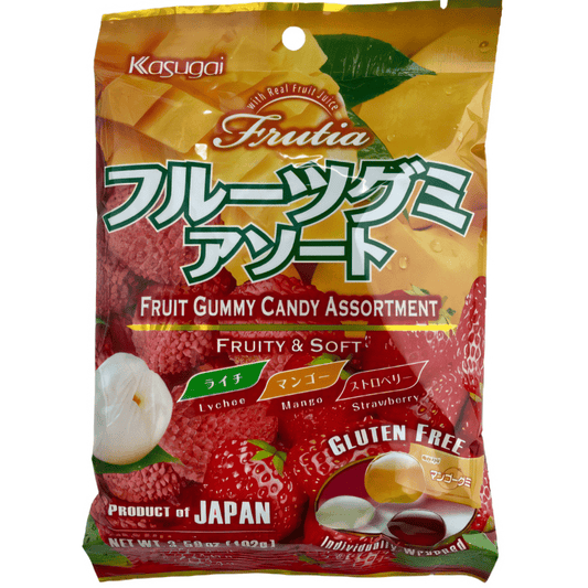 Kasugai Fruit Gummy Candy Assortment 102g / 春日井 フルーツグミアソート 102g - RiceWineShop