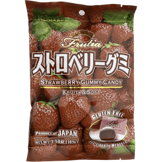 Kasugai Strawberry Gummy Candy 102g / 春日井　ストロベリーグミ　102g - RiceWineShop