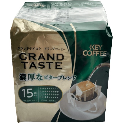 Key Coffee Grand Taste Coffee Rich Bitter Blends Filter Bags 15 bags / キーコーヒー ドリップバッグ グランドテイスト 濃厚なビターブレンド 15袋 - RiceWineShop