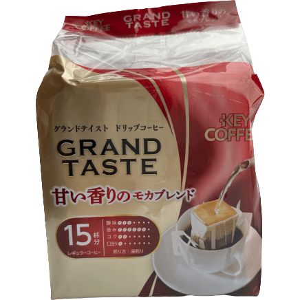 Key Coffee Grand Taste Mocha Coffee Filter Bags 15 bags / キーコーヒー ドリップバッグ グランドテイスト 甘い香りのモカブレンド 15袋 - RiceWineShop