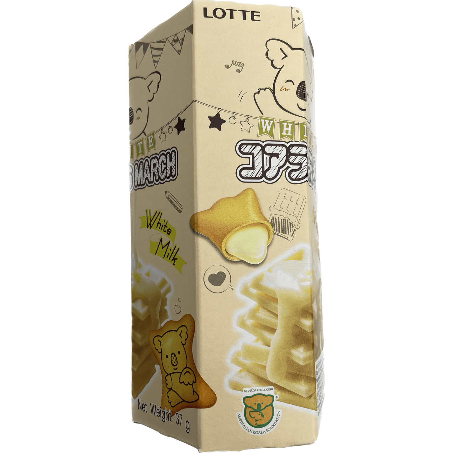 Lotte Koala's March White Milk 37g ロッテ　コアラのマーチ　ホワイトミルク　37G - RiceWineShop