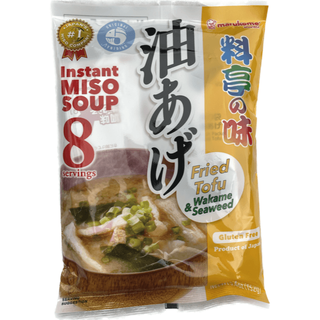 Marukome Ryotei no Aji Instant Miso Soup Fried Tofu 8 servings / マルコメ　料亭の味　８食入油あげ - RiceWineShop