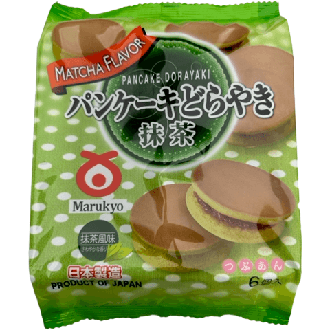 Marukyo Dorayaki Pancake Matcha 6pcs / 丸京 パンケーキどらやき 抹茶 6個入 - RiceWineShop