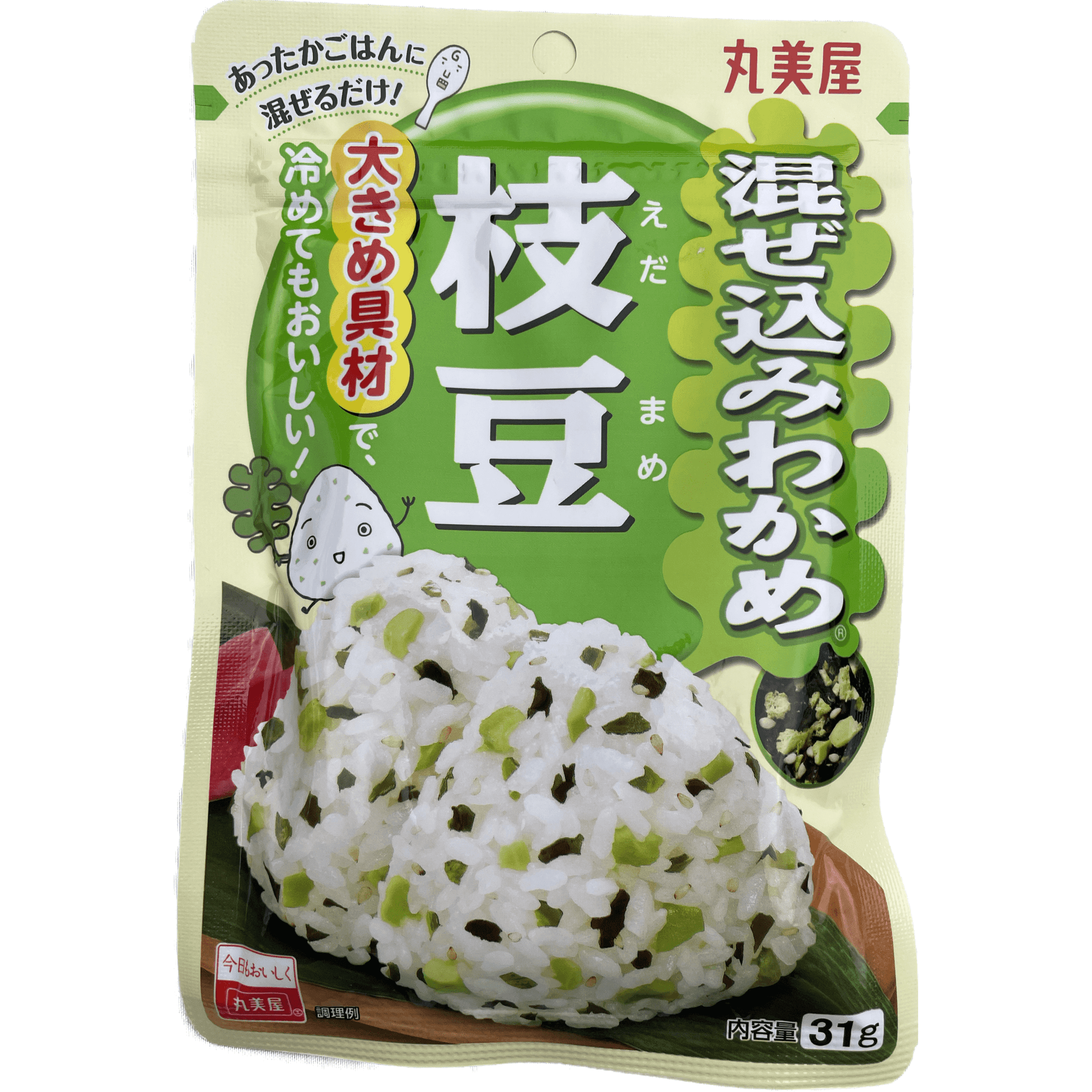 Marumiya Mixed Seaweed (Edamame) 丸美屋　混ぜ込みわかめ＜枝豆＞　31g - RiceWineShop