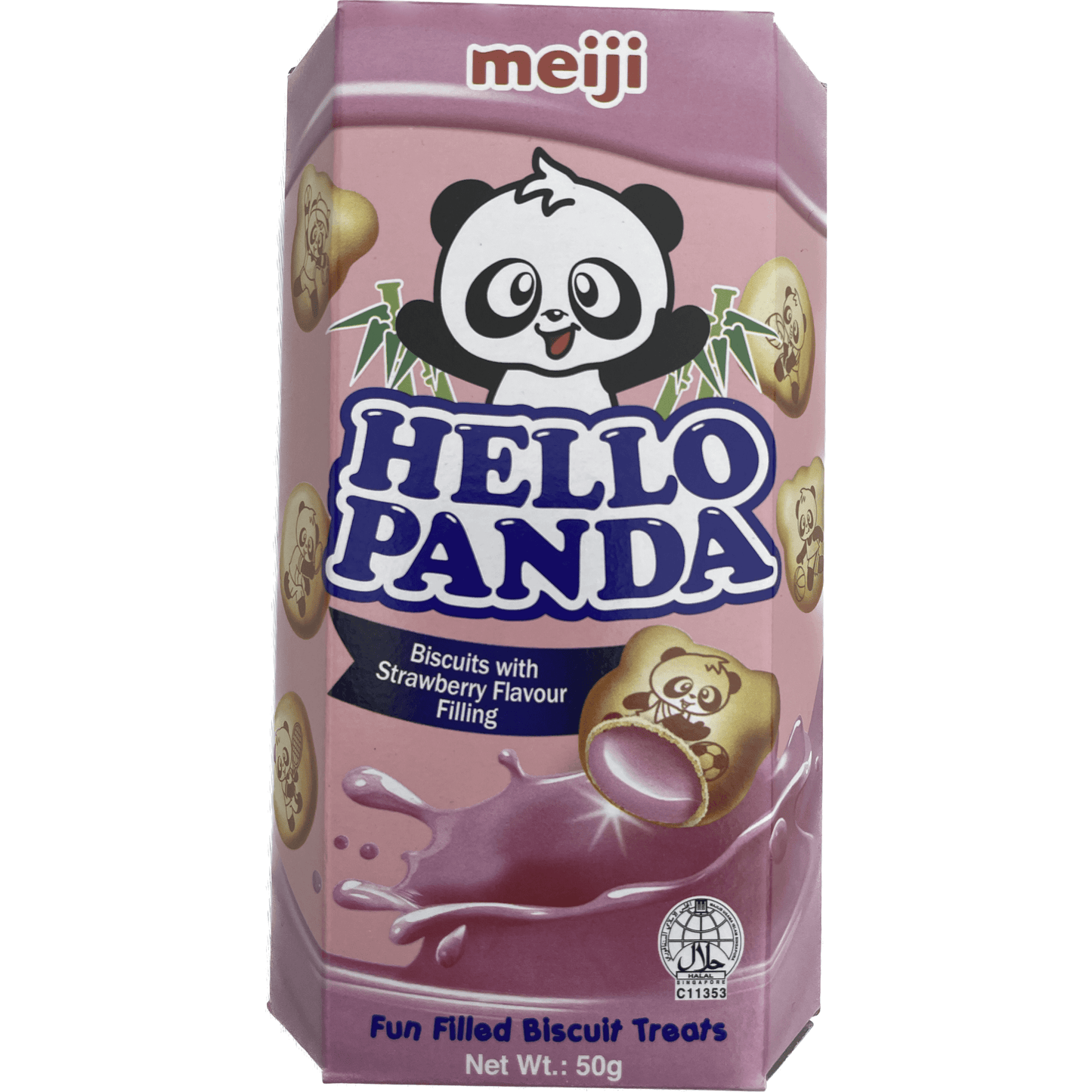 Meiji Hello Panda Biscuts with Strawberry Flavour - RiceWineShop