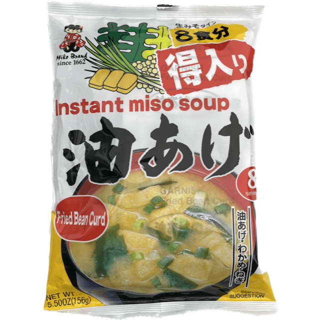 Miko Brand Instant Miso Soup Fried Bean Curd 8 servings / 信州一味噌　得入り８食　 油あげ - RiceWineShop