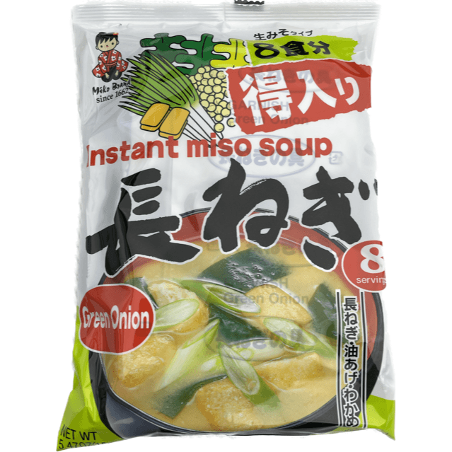 Miko Brand Instant Miso Soup Green Onion 8 servings / 信州一味噌　得入り８食　長ねぎ - RiceWineShop