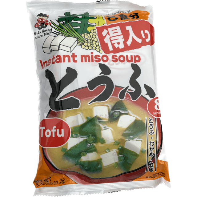 Miko Brand Instant Miso Soup Tofu 8 servings / 信州一味噌　得入り８食　とうふ - RiceWineShop