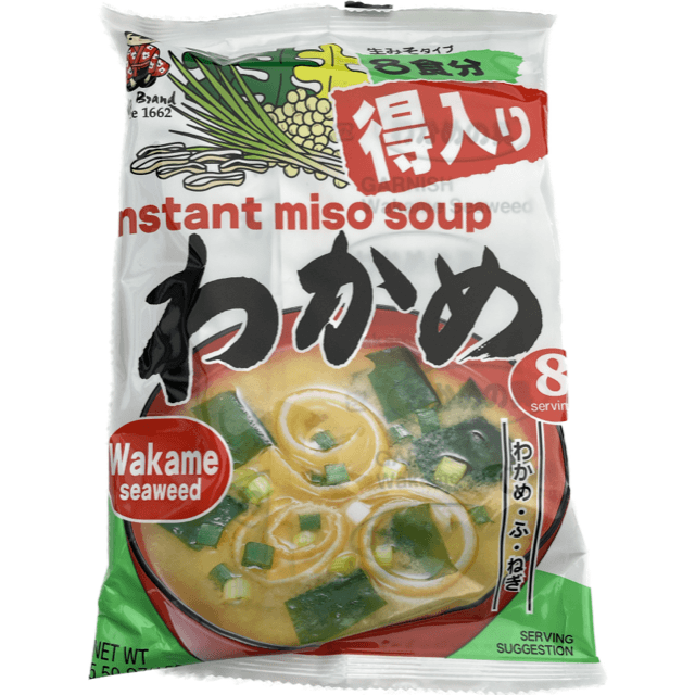 Miko Brand Instant Miso Soup Wakame Seaweed 8 servings / 信州一味噌　得入り８食　わかめ - RiceWineShop