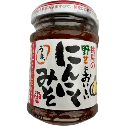 Momoya Ninniku (Garlic) Miso 105g / 桃屋 野菜においしいにんにく味噌 105g - RiceWineShop