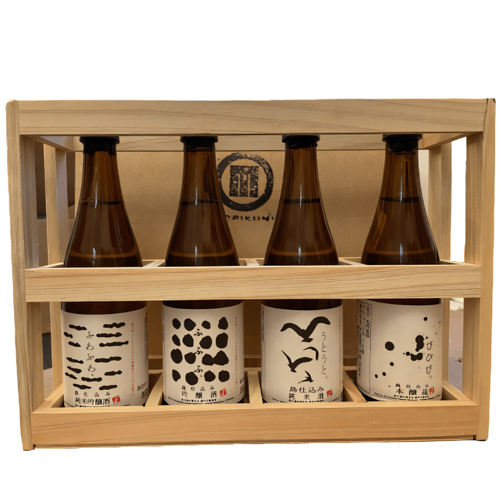 MORIKUNI ShimaZikomi KikiZake set 100mlx4 / MORIKUNI 島仕込利き酒セット 100ml×4本 - RiceWineShop