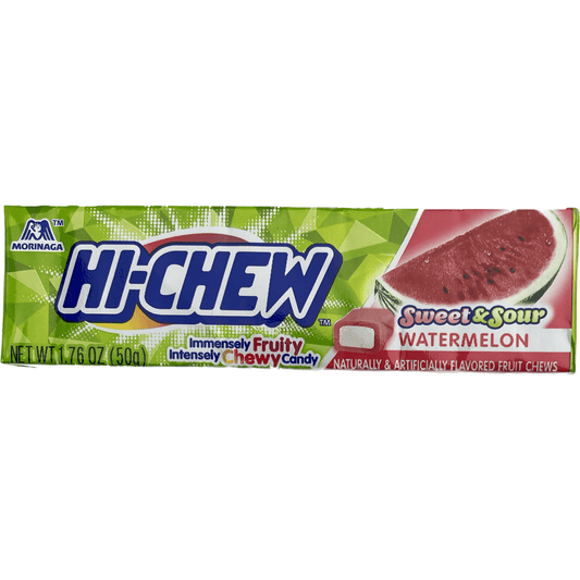 Morinaga Hi-Chew Sweet & Sour Watermolon 50g / 森永 ハイチュウ スイート＆サワーすいか 50g - RiceWineShop