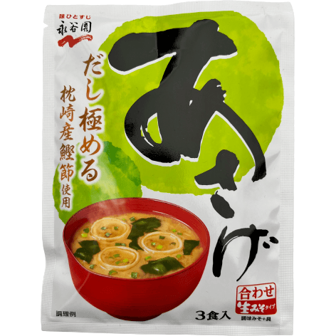 Nagatanien Instant Miso Soup Asage 3 servings / 永谷園 あさげ ３食入 - RiceWineShop