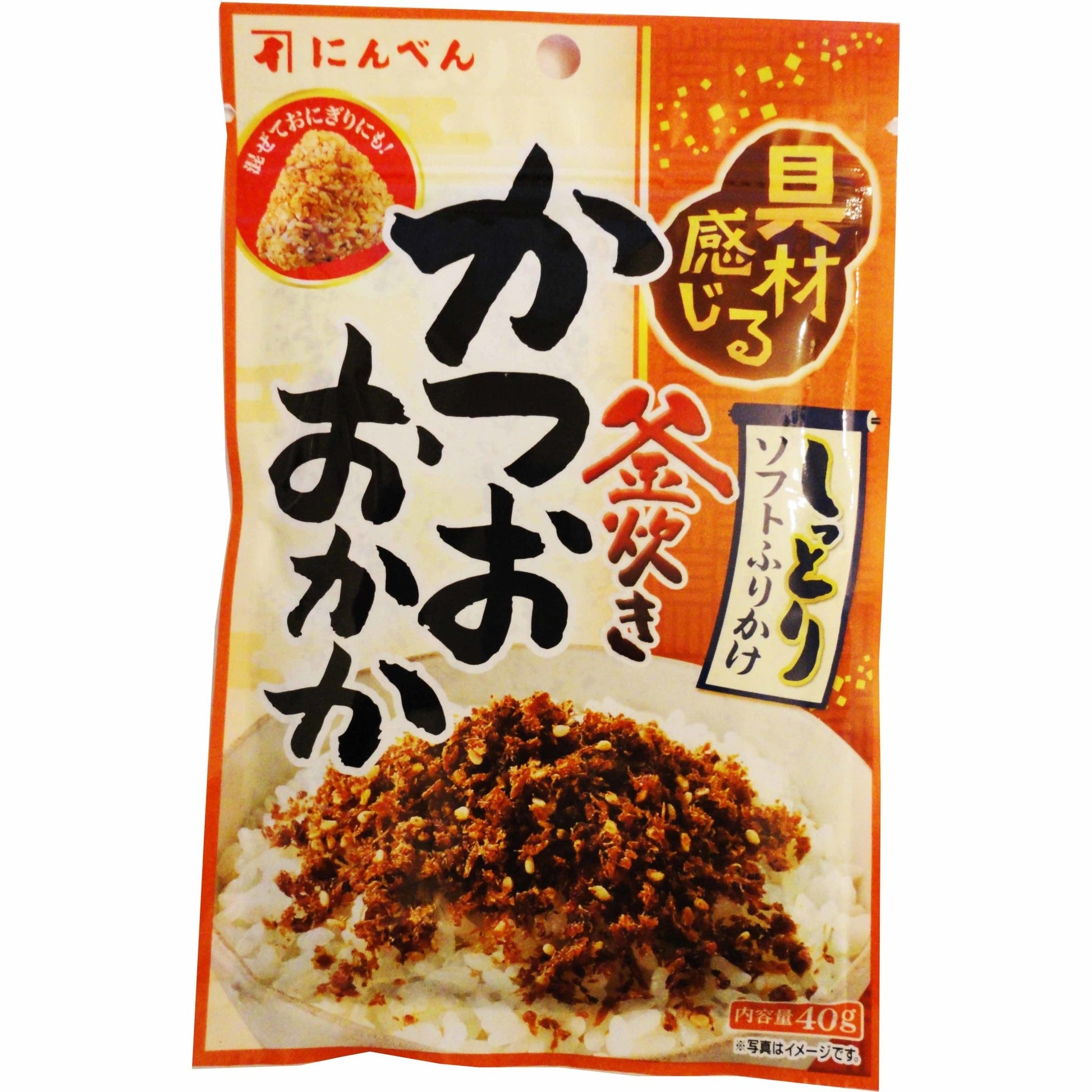 Ninben dried bonito flakes with moist and soft furikake　にんべん　かつおおかか　しっとりソフトふりかけ　40g - RiceWineShop