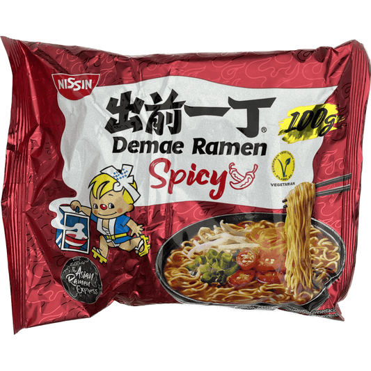 Nissin Demae Ramen Spicy 100g　出前一丁　スパイシー　100g - RiceWineShop