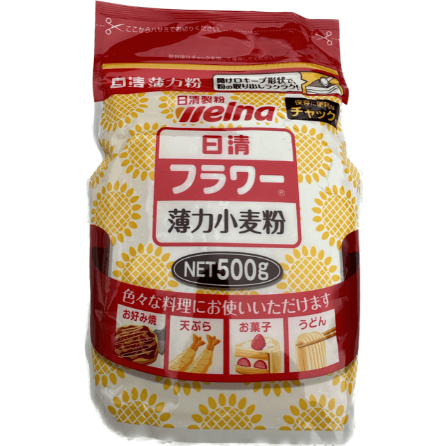 Nissin Hakurikiko Wheat Flour 500g /　日清　フラワー　薄力小麦粉　500g - RiceWineShop
