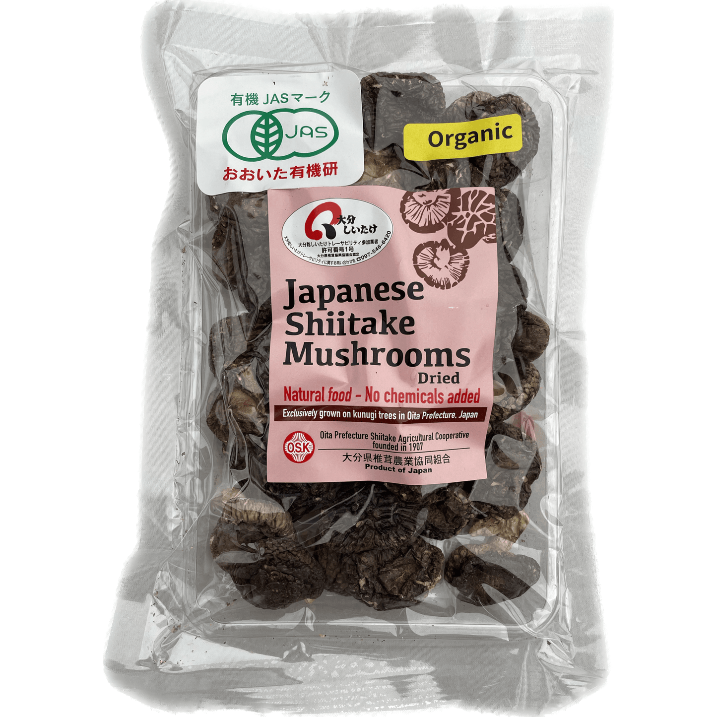 大分県産　有機しいたけ Organic Shiitake Mushrooms from Oita Prefecture 40g - RiceWineShop