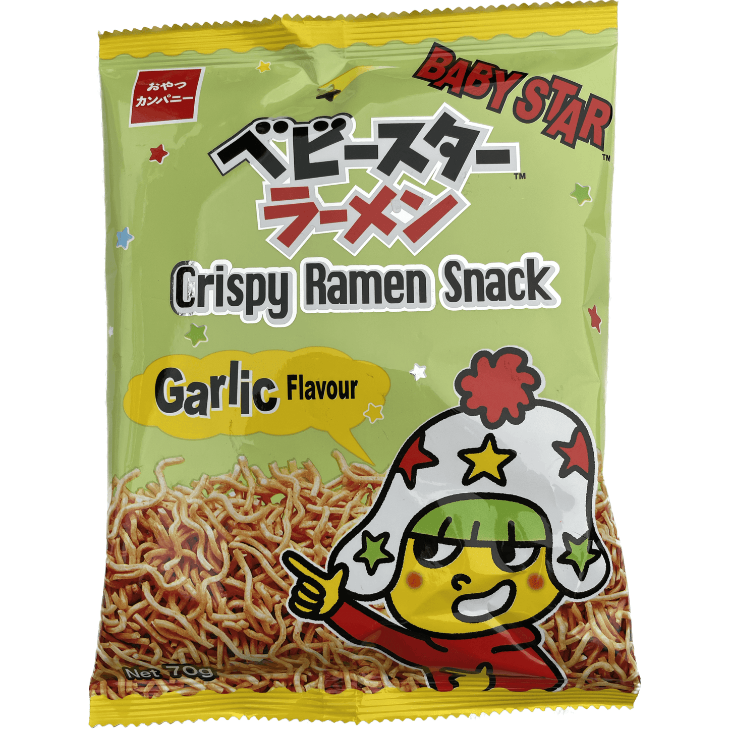 Oyatsu Company Baby Star Ramen (Crispy) Garlic 70g おやつカンパニー　ベビースターラーメン(ｸﾘｽﾋﾟｰ)　ガーリック　70G - RiceWineShop